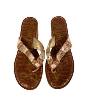 Sam Edelman Rosa Beaded Wedge Sandal Womens 7M
